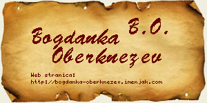 Bogdanka Oberknežev vizit kartica
